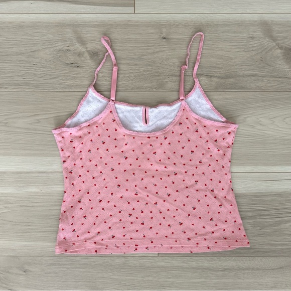 victoria’s secret pink cherry heart eyelet tank top - Picture 2 of 6